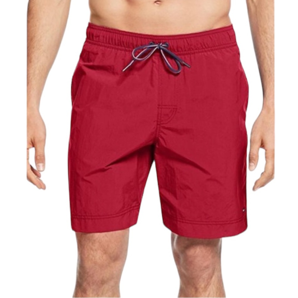 Tommy Hilfiger Men’s Big & Tall XXL Red Swim Trunks 10” Inseam NWT